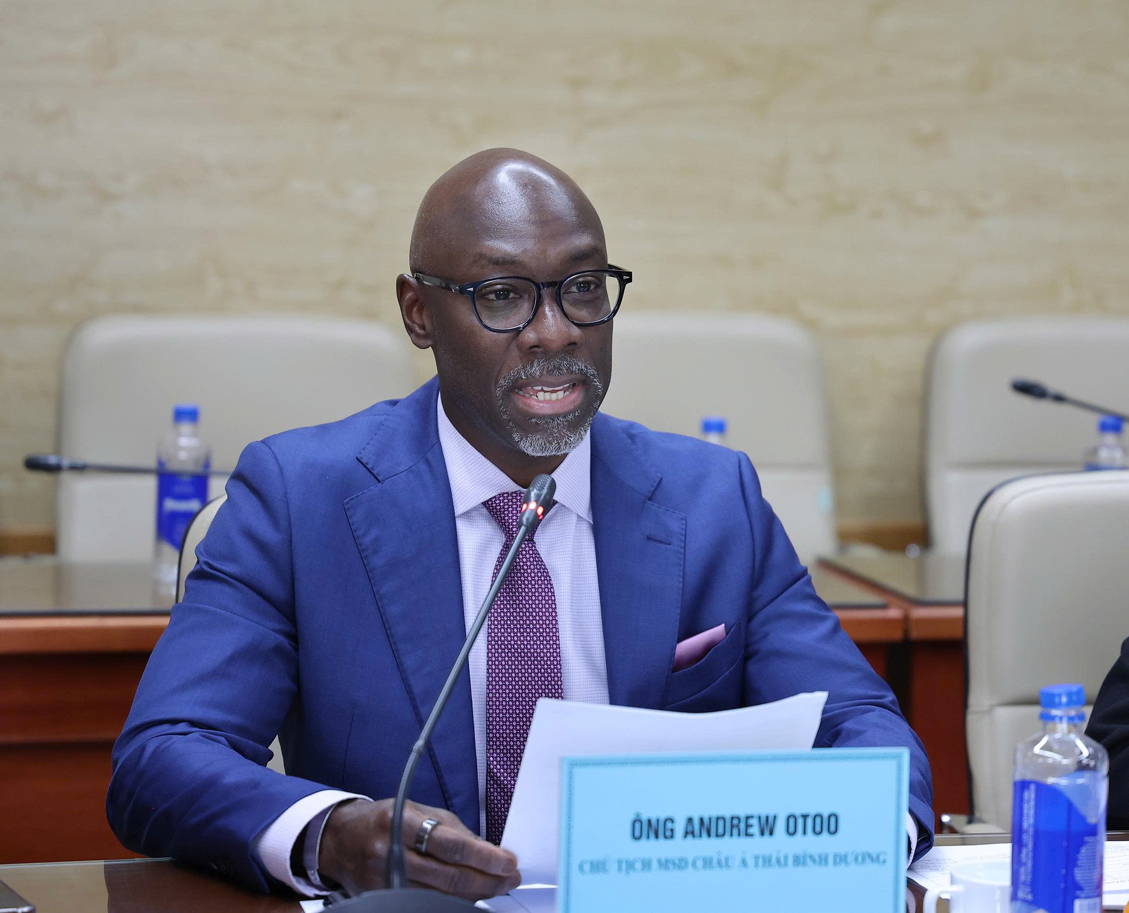 Bộ trưởng Đào Hồng Lan tiếp và làm việc với Chủ tịch khu vực châu Á - Thái Bình Dương của MSD- Ảnh 3.