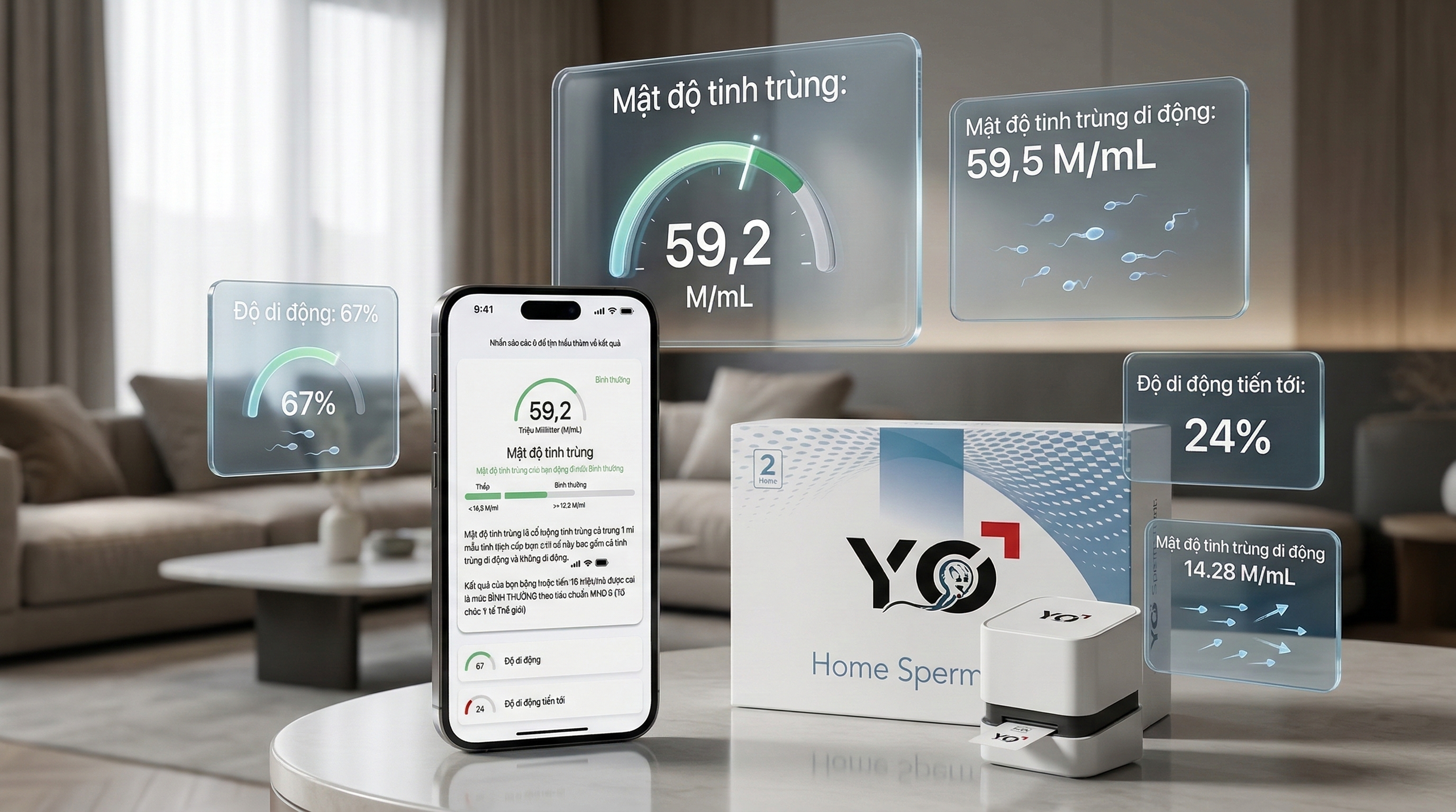 YO Home Sperm Test 3.0 - từng bước nâng cao chất lượng xét nghiệm tinh dịch đồ tại nhà- Ảnh 2. YO Home Sperm Test 3.0 - từng bước nâng cao chất lượng xét nghiệm tinh dịch đồ tại nhà- Ảnh 2.