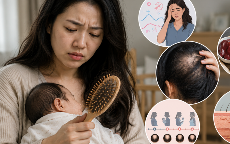 Rụng tóc sau sinh kéo dài: Khi nào không còn bình thường?