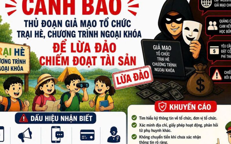 Cảnh báo giả mạo ‘trại hè quân đội’, ‘học kỳ công an’ lừa phụ huynh chuyển tiền