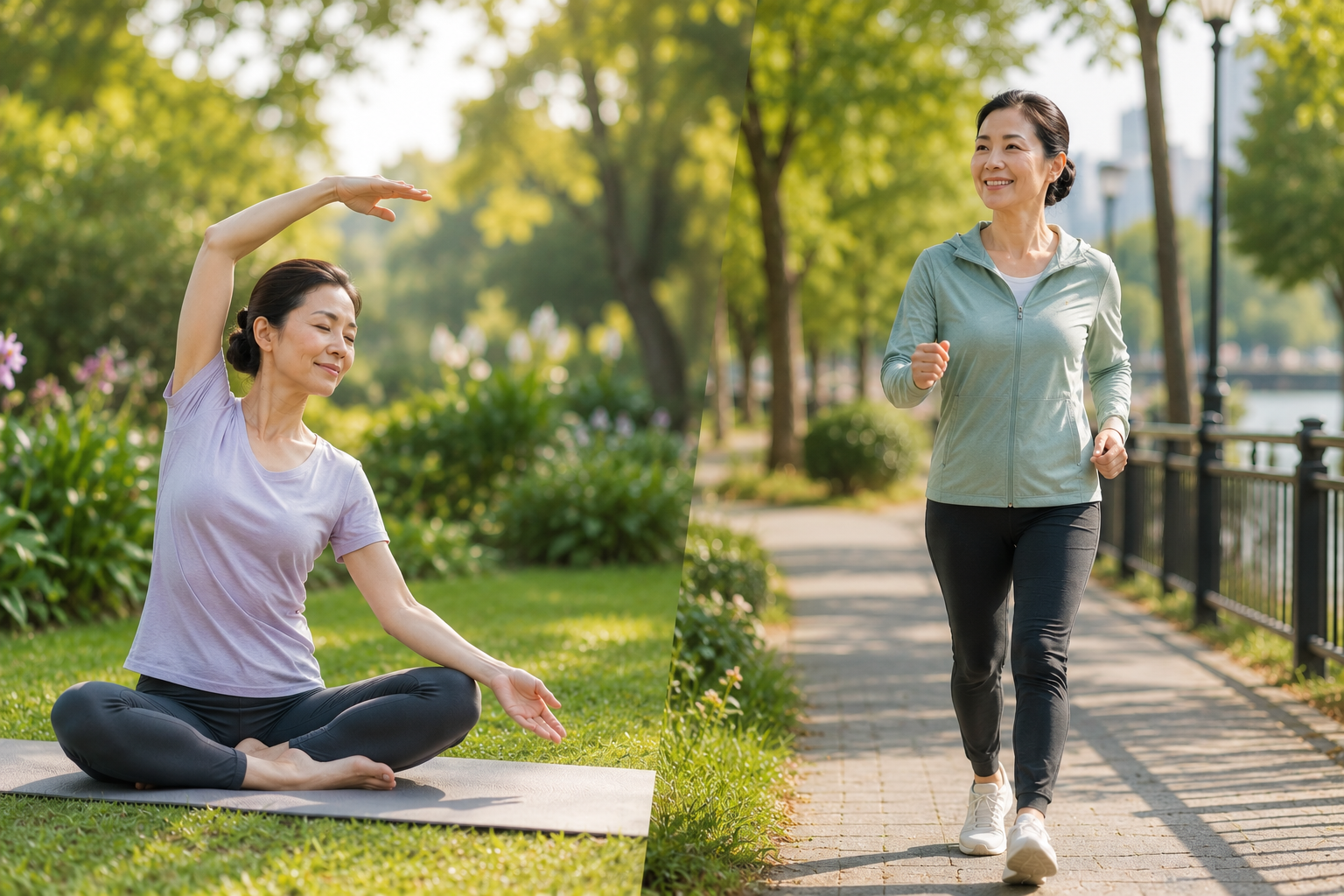 chatgpt-image-jun-5-2026-101813-am-1780629506476241570475 Phụ nữ trung niên nên ưu tiên yoga hay đi bộ?- Ảnh 1.