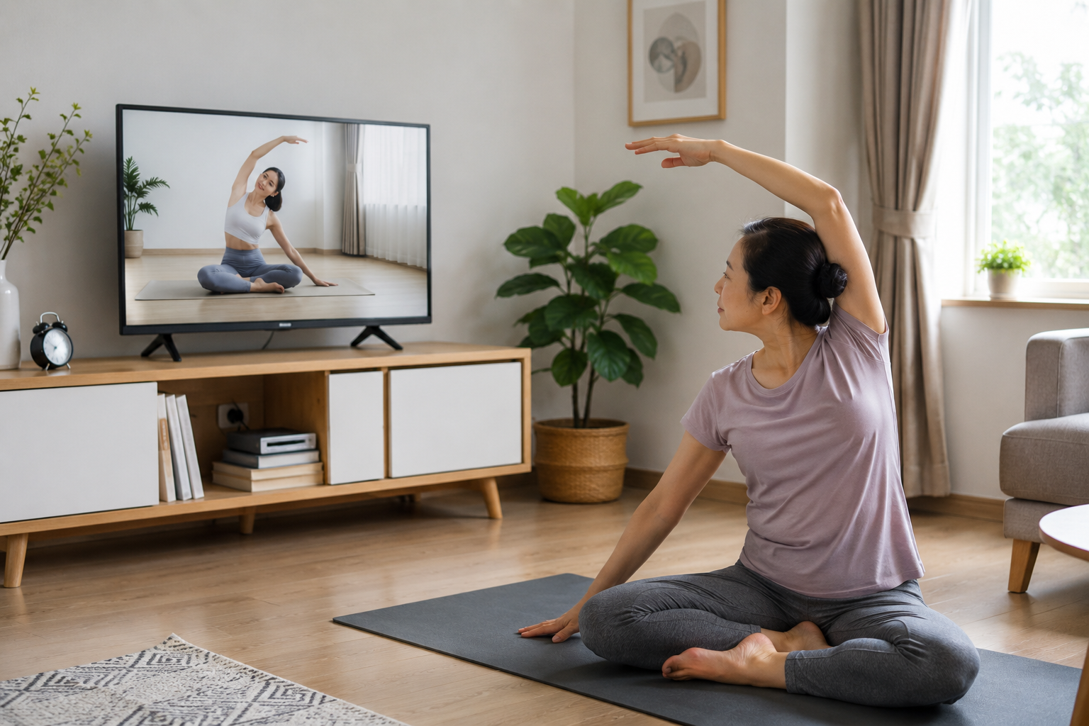 chatgpt-image-jun-10-2026-030847-pm-1781078946148258123753 5 phút yoga mỗi ngày có đủ không? - Ảnh 1.