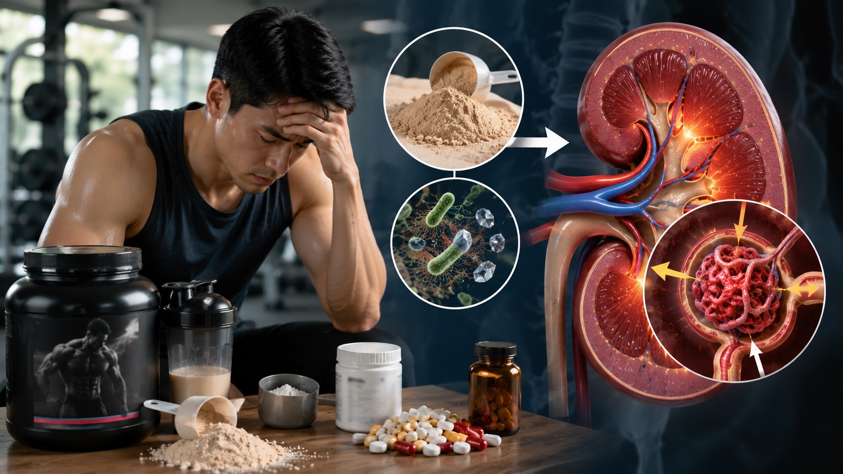 dung-whey-protein-sai-lieu-hoac-san-pham-kem-chat-luong-co-the-khien-cau-than-phai-tang-ganh-loc-dac-biet-o-nguoi-co-benh-nen-17812217270471238116238 Tập gym tăng cơ nhưng thận sẽ phải chịu áp lực - Ảnh 2.