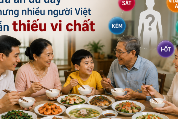 Nghịch lý bữa ăn đủ đầy nhưng nhiều người Việt vẫn thiếu vi chất