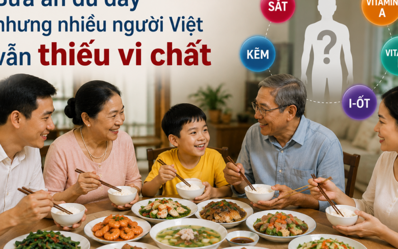 Nghịch lý bữa ăn đủ đầy nhưng nhiều người Việt vẫn thiếu vi chất