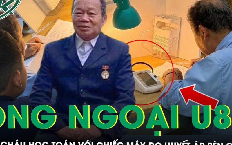 Profile ‘khủng’ của ông ngoại U80 kèm cháu học Toán với chiếc máy đo huyết áp bên cạnh gây sốt mạng xã hội