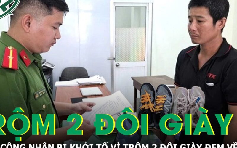 Khởi tố nam công nhân trộm 2 đôi giày của công ty về nhà cất giấu