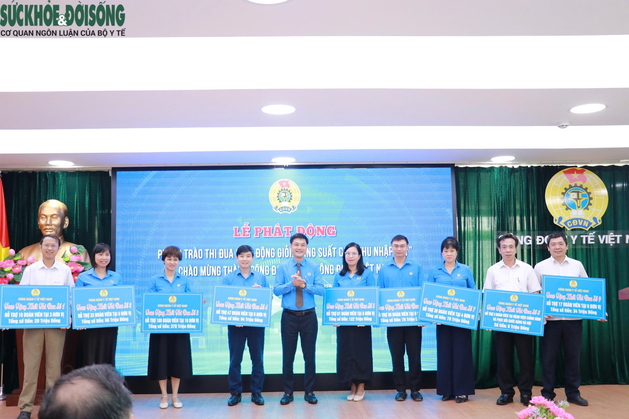 Công đoàn Y tế Việt Nam phát động phong trào thi đua ‘Lao động giỏi, năng suất cao, thu nhập tốt’